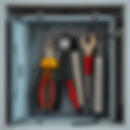 Essential tools for assembling a junction box