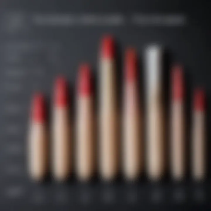 Diagram showing the capacity of nails per kilogram based on type