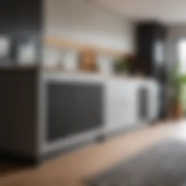 Seamless Integration of Radiators into Kitchen Cabinetry Elegant cabinetry concealing the radiator in a modern kitchen