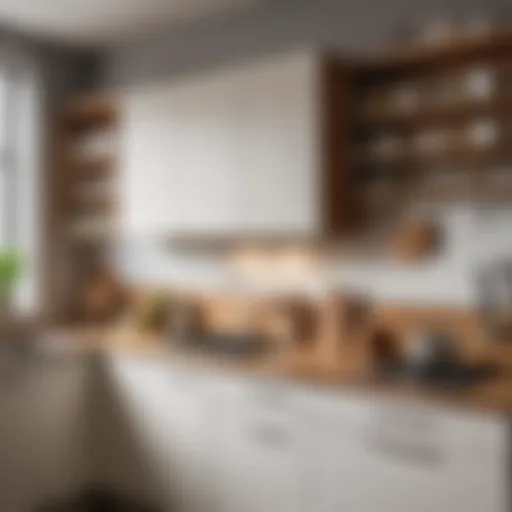 A well-organized kitchen with strategically mounted cabinets