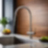 Elegant kitchen faucet showcasing modern design