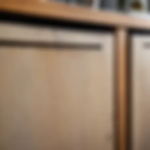 A close-up of greasy stains on kitchen furniture