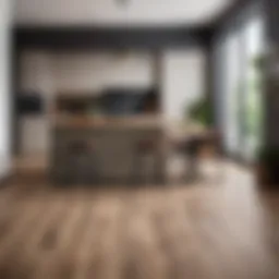 Elegant kitchen floor showcasing laminate