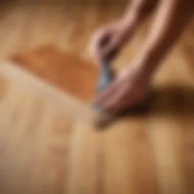 A visual guide on fixing laminate flooring with a focus on techniques