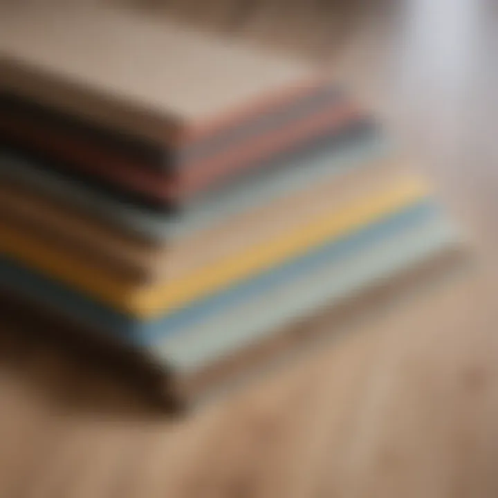 Variety of laminate underlay materials displayed