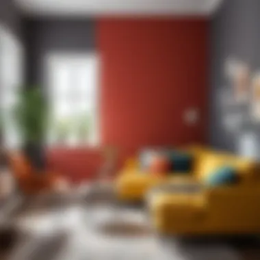 Transforming Spaces with Vibrant Latex Paint Vibrant interior wall painted with latex paint