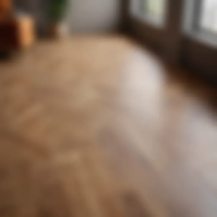 Close-up of linoleum flooring in a modern living space