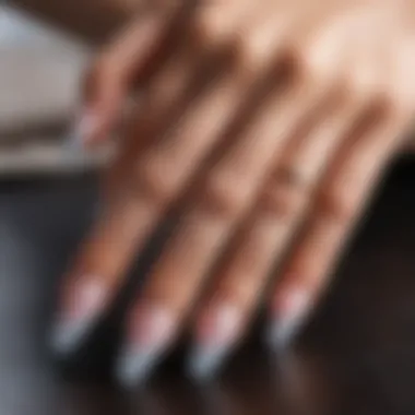 Close-up of liquid nails application on a surface