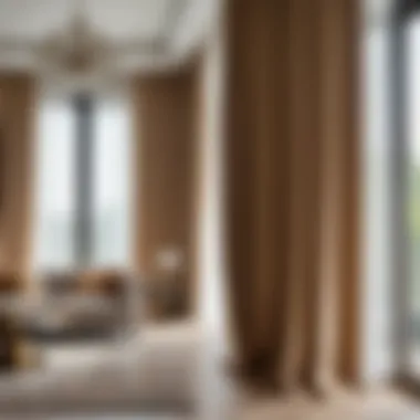 Floor-Length Drapes for a Sophisticated Look Luxurious drapes flowing to the floor in a stylish room