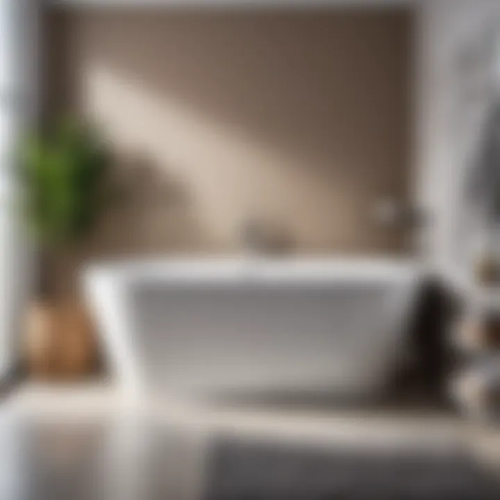 A well-maintained acrylic-coated bathtub in a bathroom setting