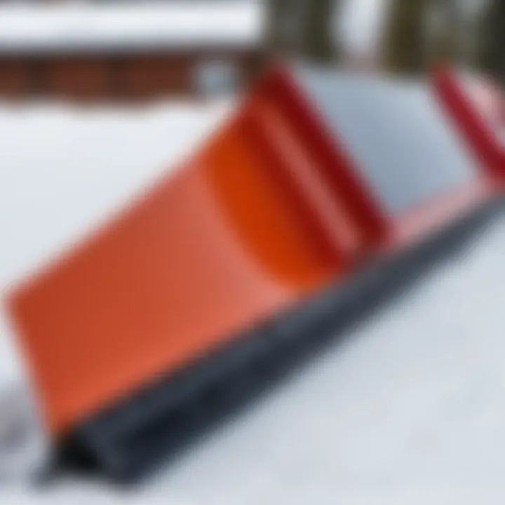 Close-up of different materials for snow guards