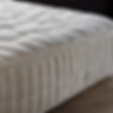 A close-up of high-quality mattress materials, emphasizing comfort and support for better sleep.