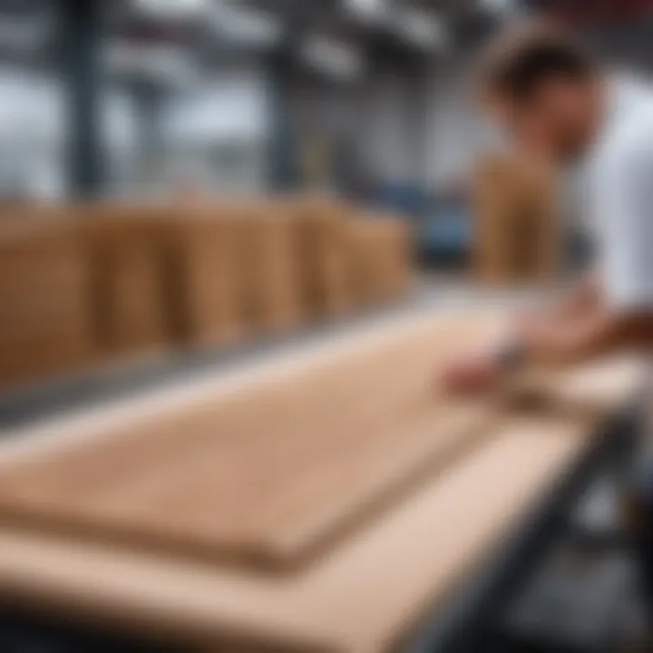 Graphic illustrating the manufacturing process of MDF