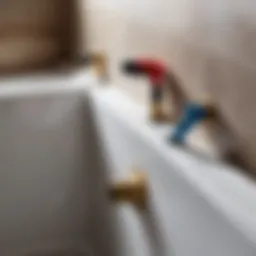 Tools required for sealing a bathtub to the wall