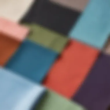 Different colors and patterns of microfiber fabric swatches