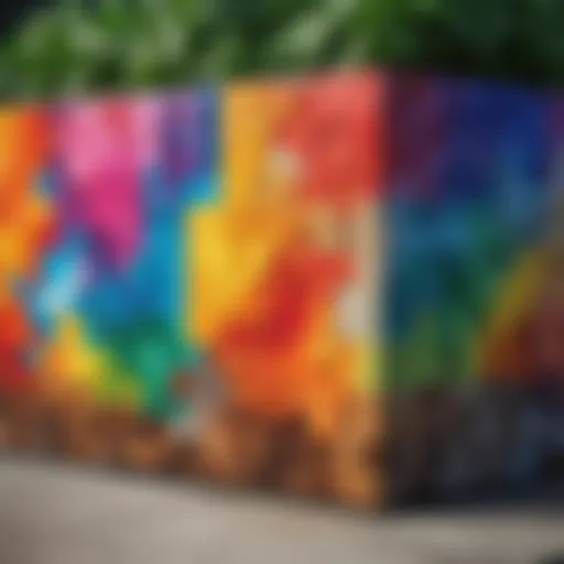 Minecraft canvas filled with vibrant colors and textures