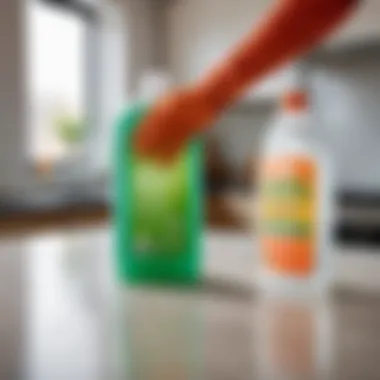 Natural cleaning solution preparation for plastic surfaces