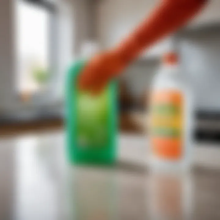 Natural cleaning solution preparation for plastic surfaces