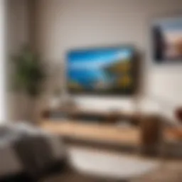 Cozy bedroom setup with a TV at optimal height