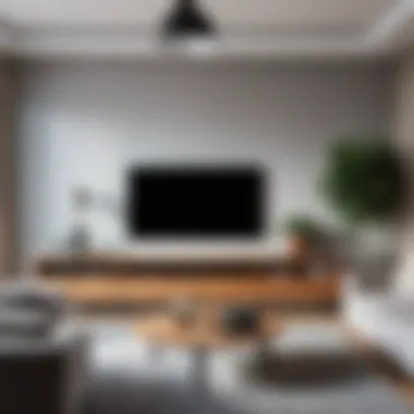 Living Room Setup with Optimal TV Height Living room setup with optimal TV height