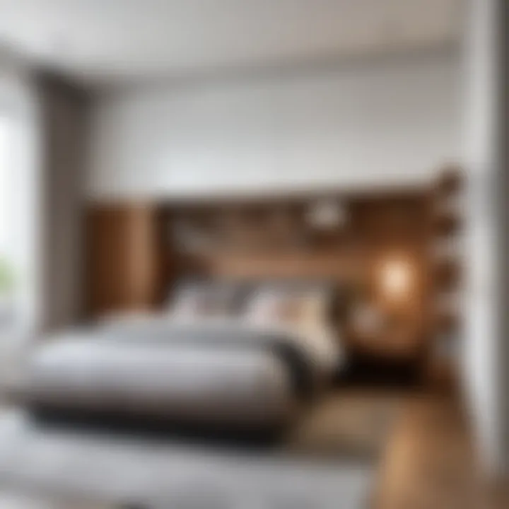 Creative storage solutions in a modern bedroom