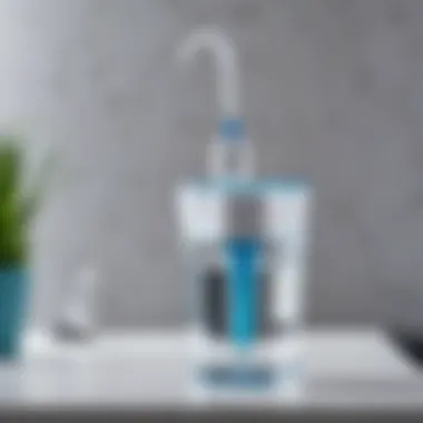 Detailed view of an oral irrigator showcasing its components.