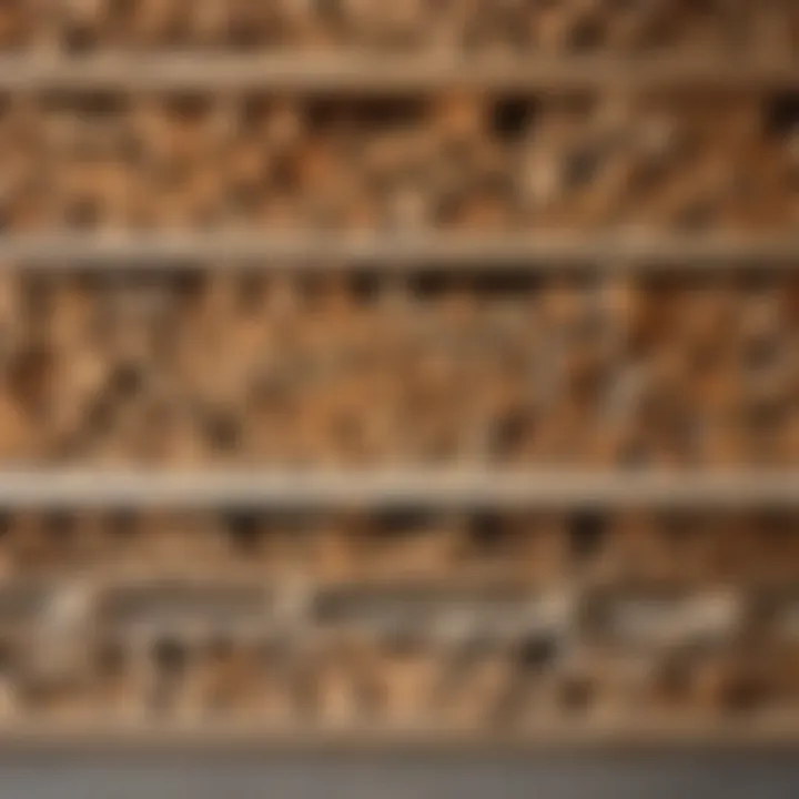 Well-organized wood stack in a functional storage unit.