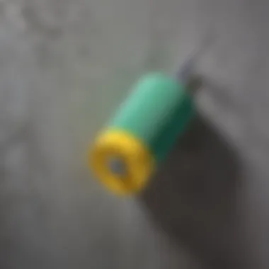 Close-up of a paint roller texture suitable for different surfaces