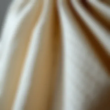 Close-up of perforated pleated fabric with intricate patterns