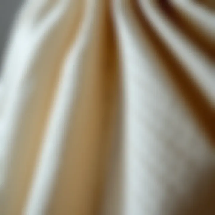 Close-up of perforated pleated fabric with intricate patterns