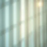 Elegant pleated fabric showcasing sunlight filtration