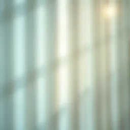 Elegant pleated fabric showcasing sunlight filtration