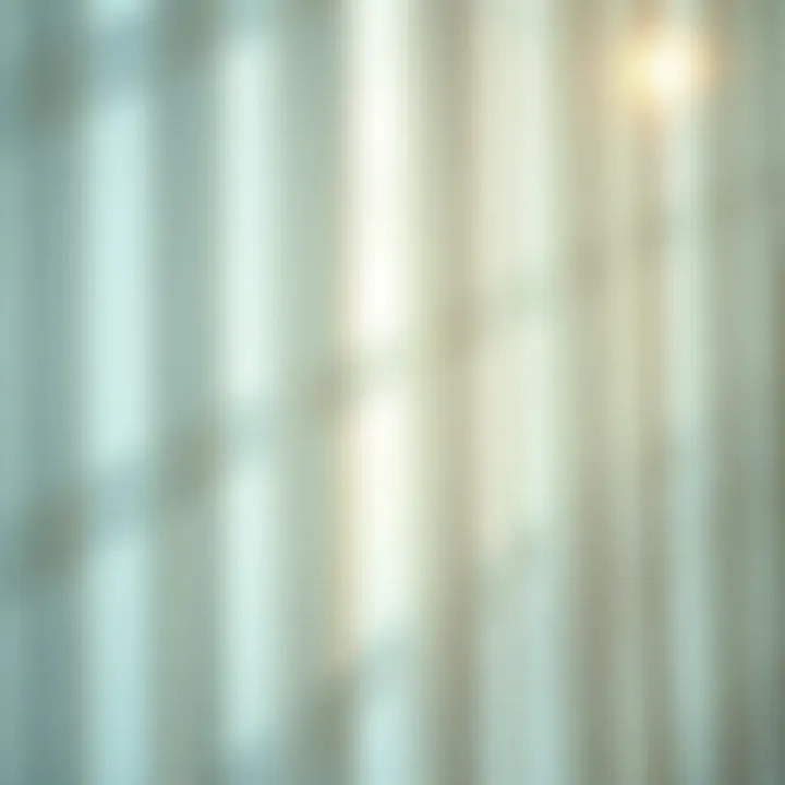 Elegant pleated fabric showcasing sunlight filtration