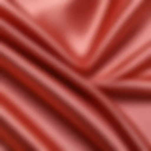 Close-up view of the texture of polysatin fabric