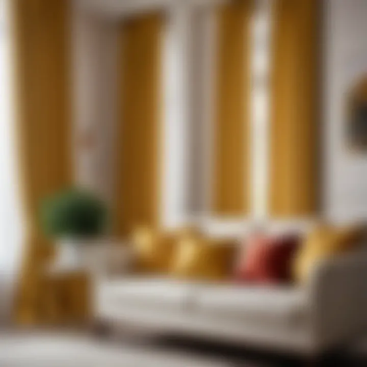 Polysatin used in home decor, showing drapes and cushions