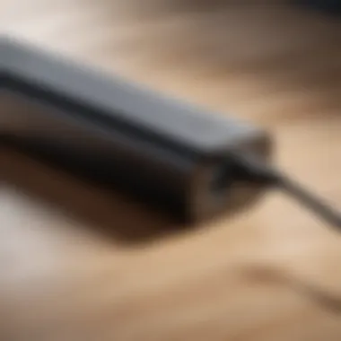 Versatile Charging Options Close-up of charging ports on a power bank