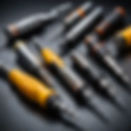 Close-up of precision screwdrivers showcasing different types and sizes