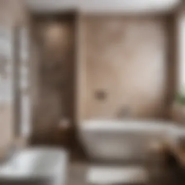 A well-prepared bathroom surface ready for painting, showcasing a smooth finish.