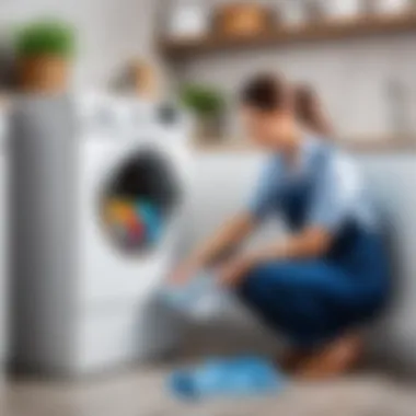 Mastering the Art of Washing Machine Maintenance Illustration demonstrating proper cleaning techniques for a washing machine