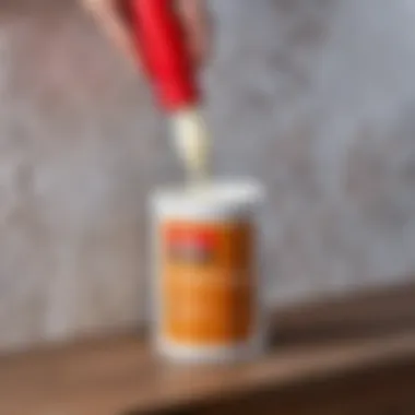 PVA glue container with wallpaper paste