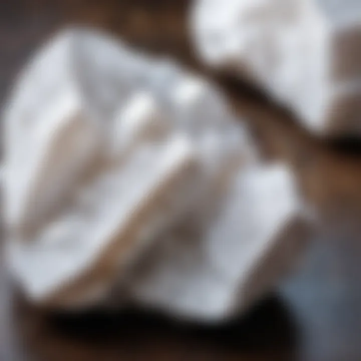 Natural white quartz stone in a raw form