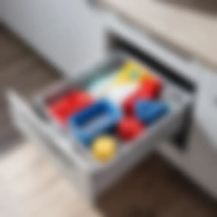 Removing detergent drawer for cleaning