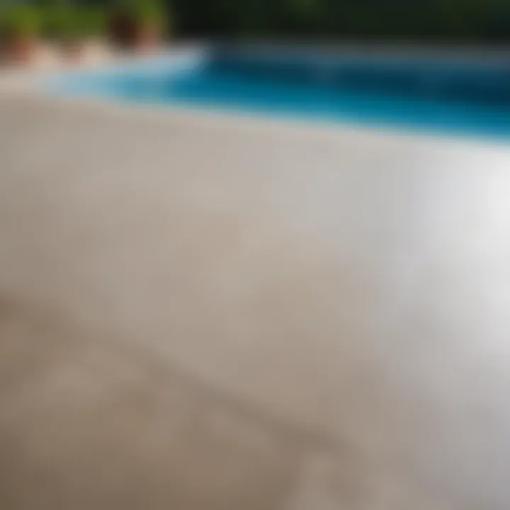 Sealed and finished concrete pool surface