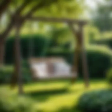 Maintained Garden Swing in a Scenic Setting Well-maintained garden swing in a beautiful garden