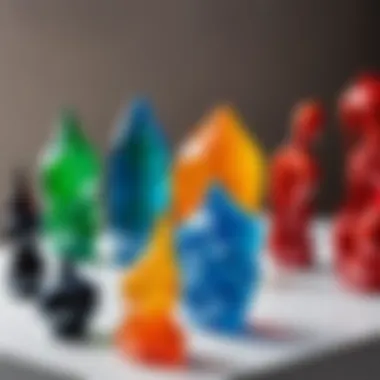 Diverse Polyurethane Resin Sculptures Unique polyurethane resin sculptures in various shapes