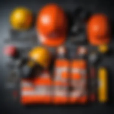 Essential Safety Gear for Drilling Safety equipment laid out for drilling tasks