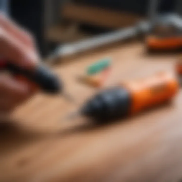 Safety precautions when using a battery-operated screwdriver