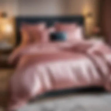 Elegant Satin Bedding in Modern Bedroom Elegant bedroom decor featuring satin bedding