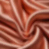 Luxurious satin fabric showcasing its smooth texture