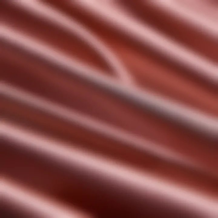 Close-up view of satin weave highlighting its gloss and softness